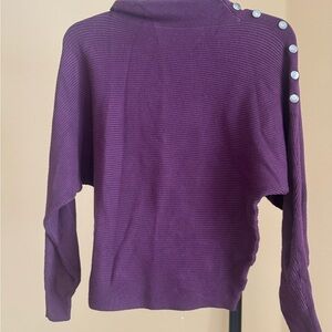 Premise Purple Cowl Neck Sweater Turtleneck Style